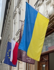 прапори України, Польщі та Європейського союзу