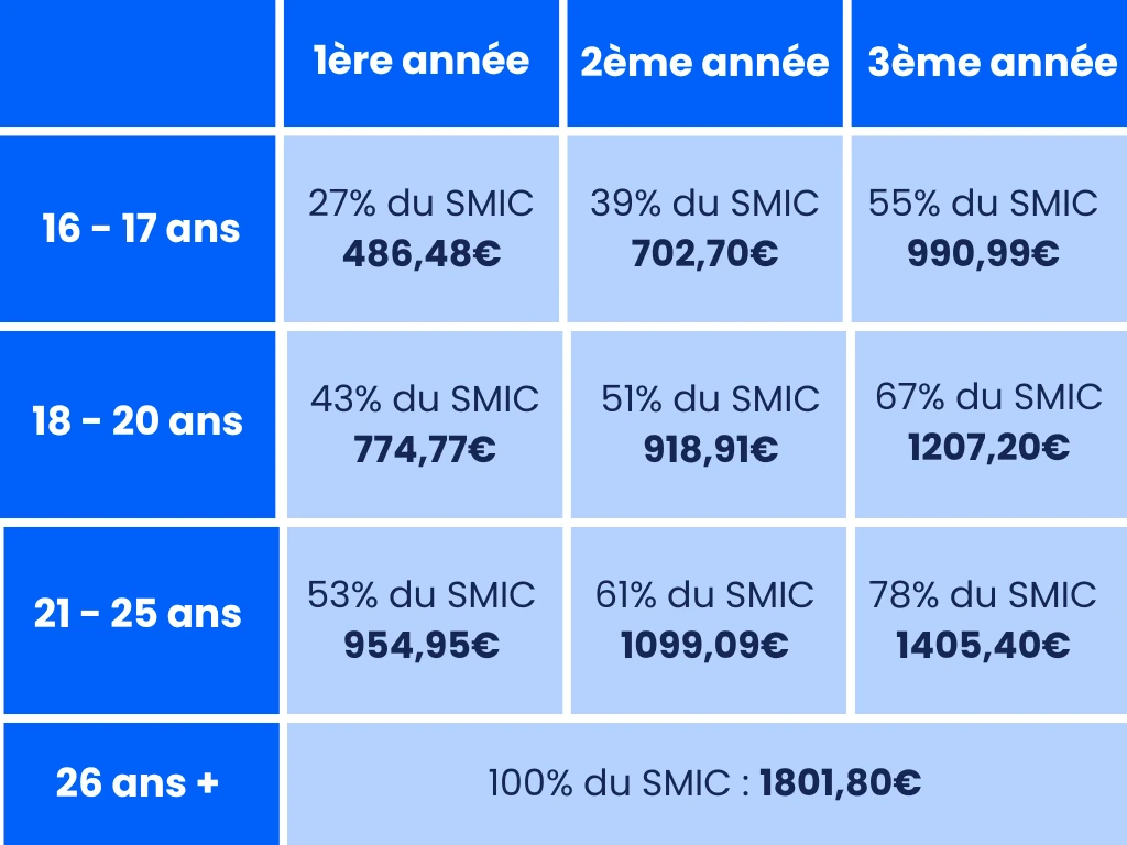Grille salaire alternance