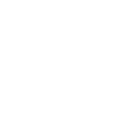 White shield icon with a checkmark inside on a transparent background.