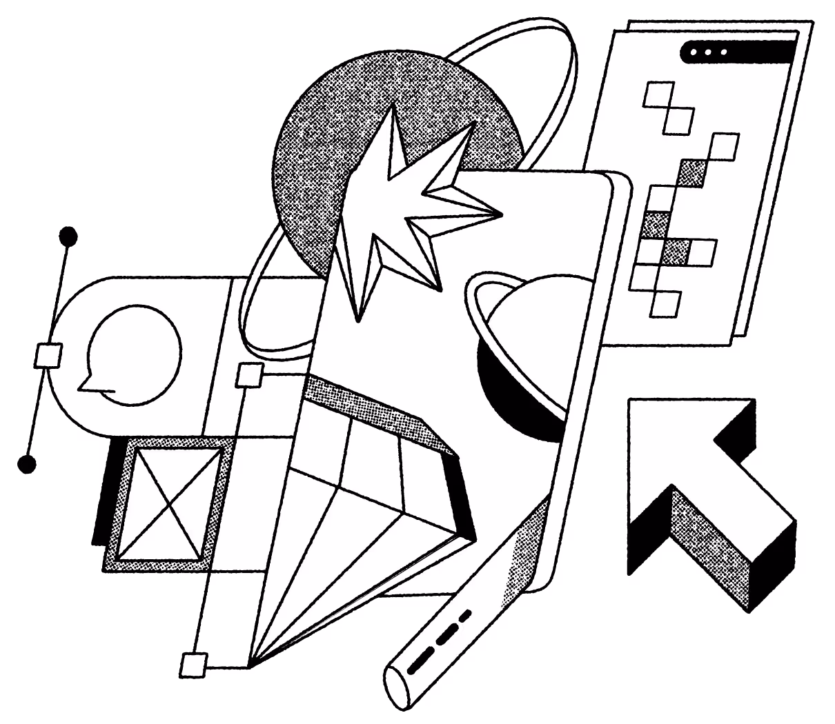 Illustration of UX elements