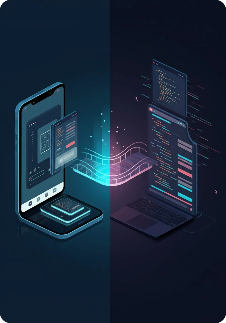 Illustration of 2 people connecting with each other, helping each other out