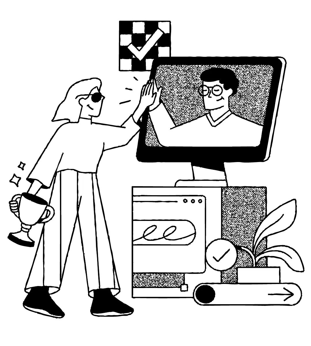 Illustration of UX elements