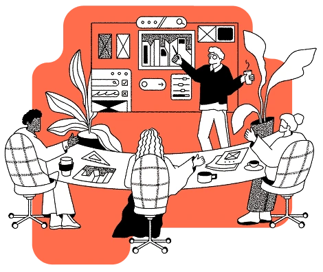 Illustration of person learning data-driven design