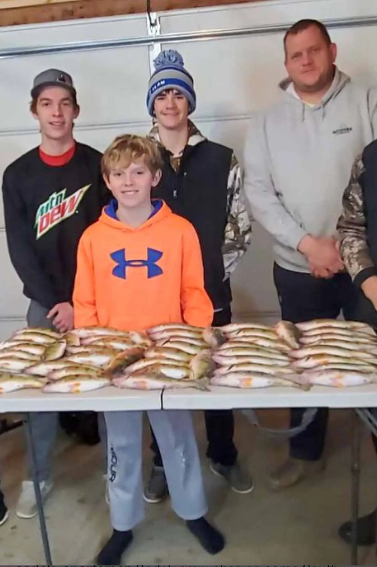 group with days catch of perch