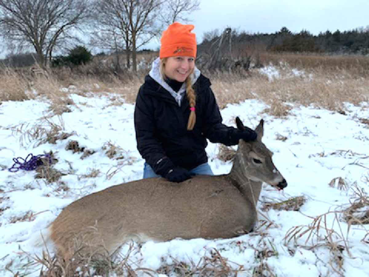 hunter with deer