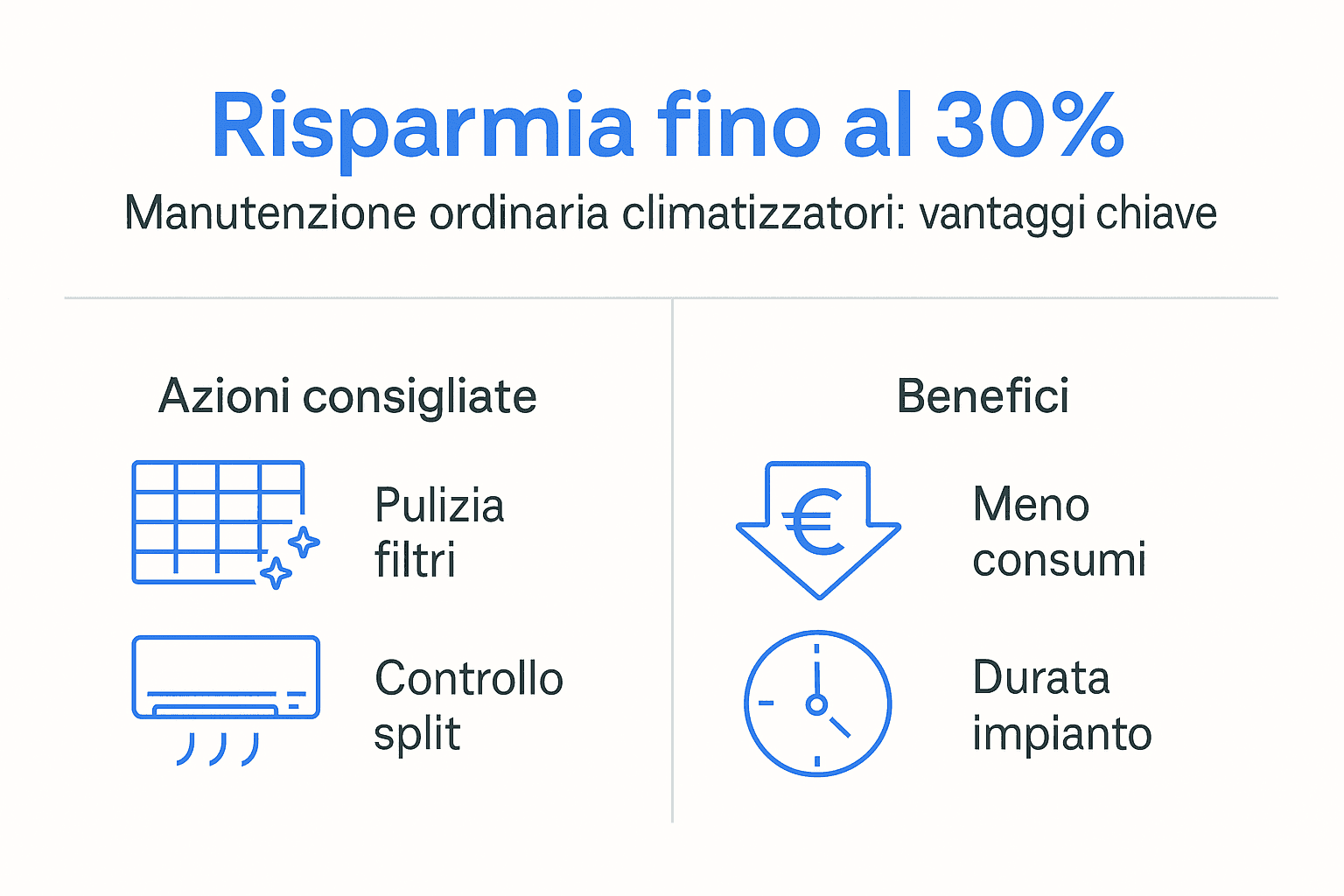 Guida illustrata alla manutenzione del climatizzatore e ai consigli per risparmiare