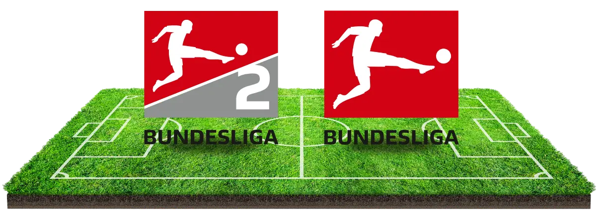 Met 2 Duitse affiches in de eerste en tweede Bundesliga!