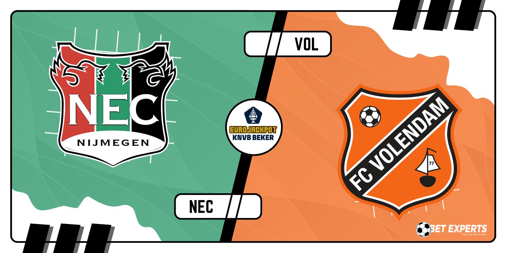 🇳🇱 NEC – FC Volendam: Voorspellingen, odds & wedtips | Wie bereikt de halve finale van de KNVB Beker?