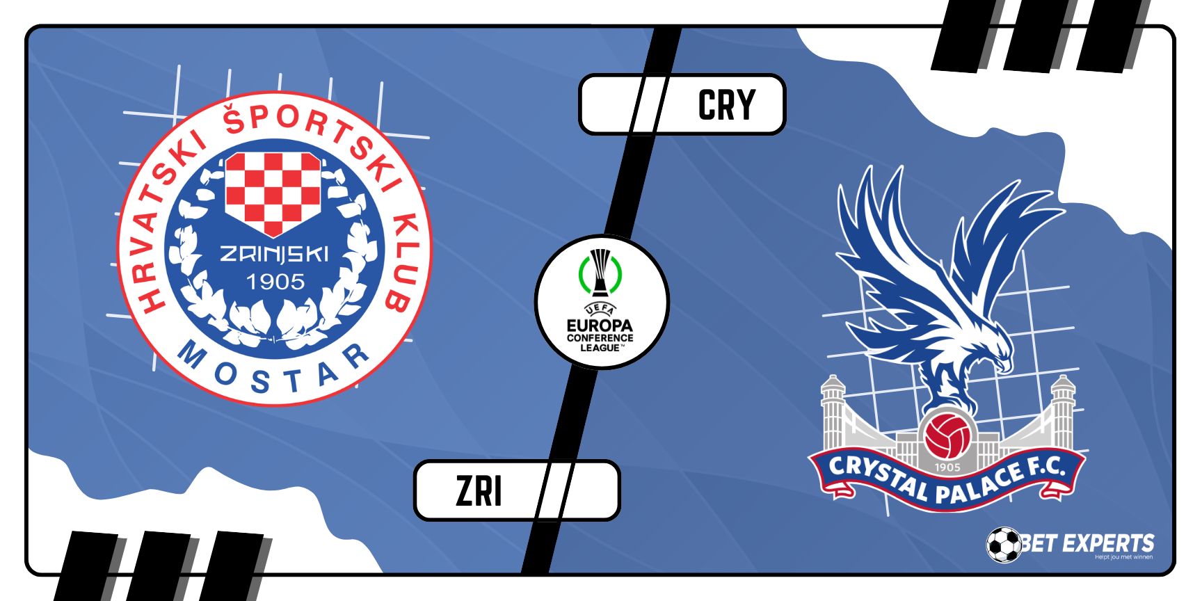 🇪🇺 Wedtips Zrinjski Mostar – Crystal Palace: Voorspelling, odds & opstellingen | Overleeft Palace de Bosnische valkuil?
