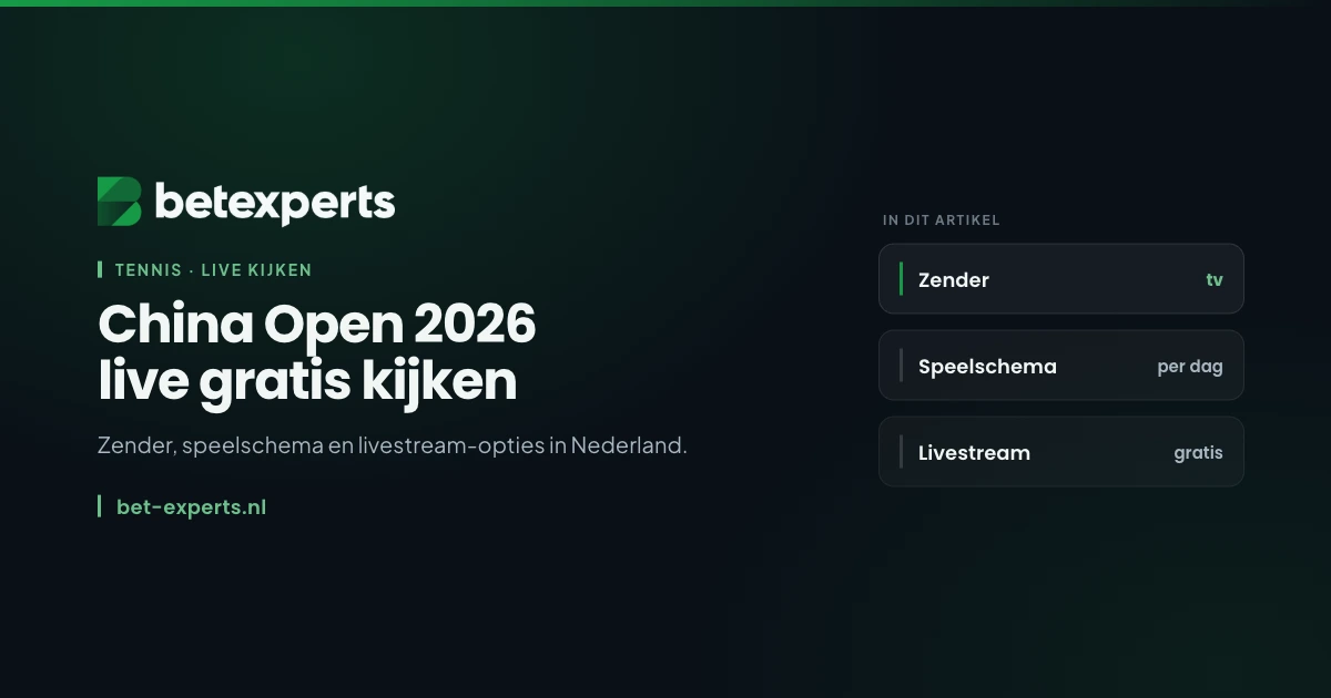 China Open 2026 live gratis kijken: zender, speelschema en livestream ...