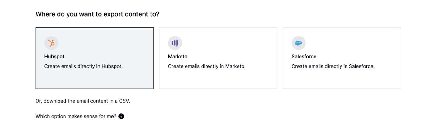 Select Hubspot from the list of integrations