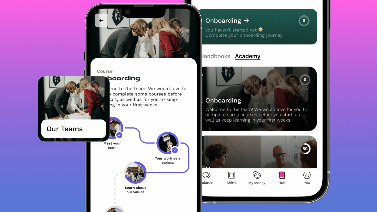 All Gravy Academy showing training courses and onboarding
