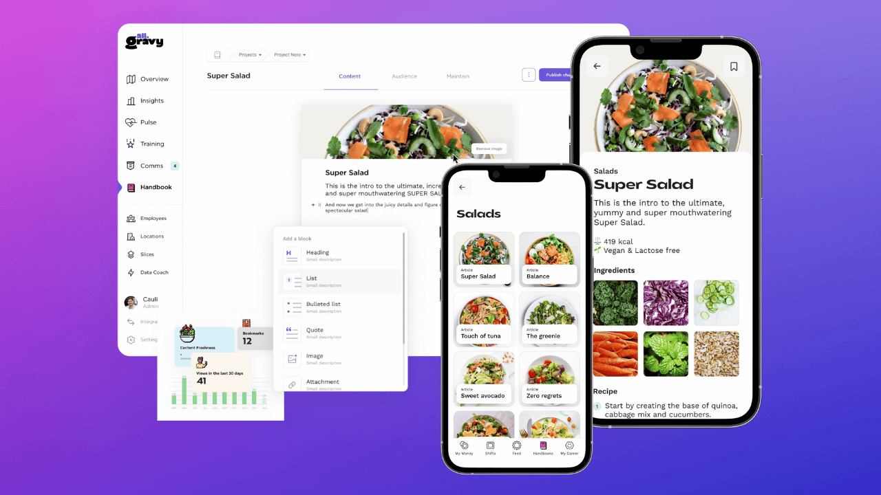 All Gravy digital handbooks builder with articles and SOPs