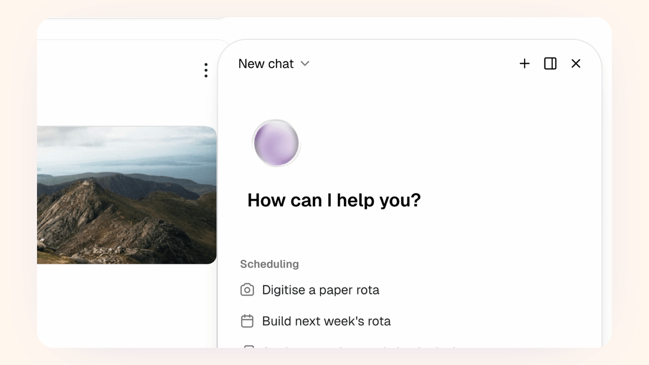 All Gravy AI Assistant showing scheduling actions and smart suggestions in the admin web app