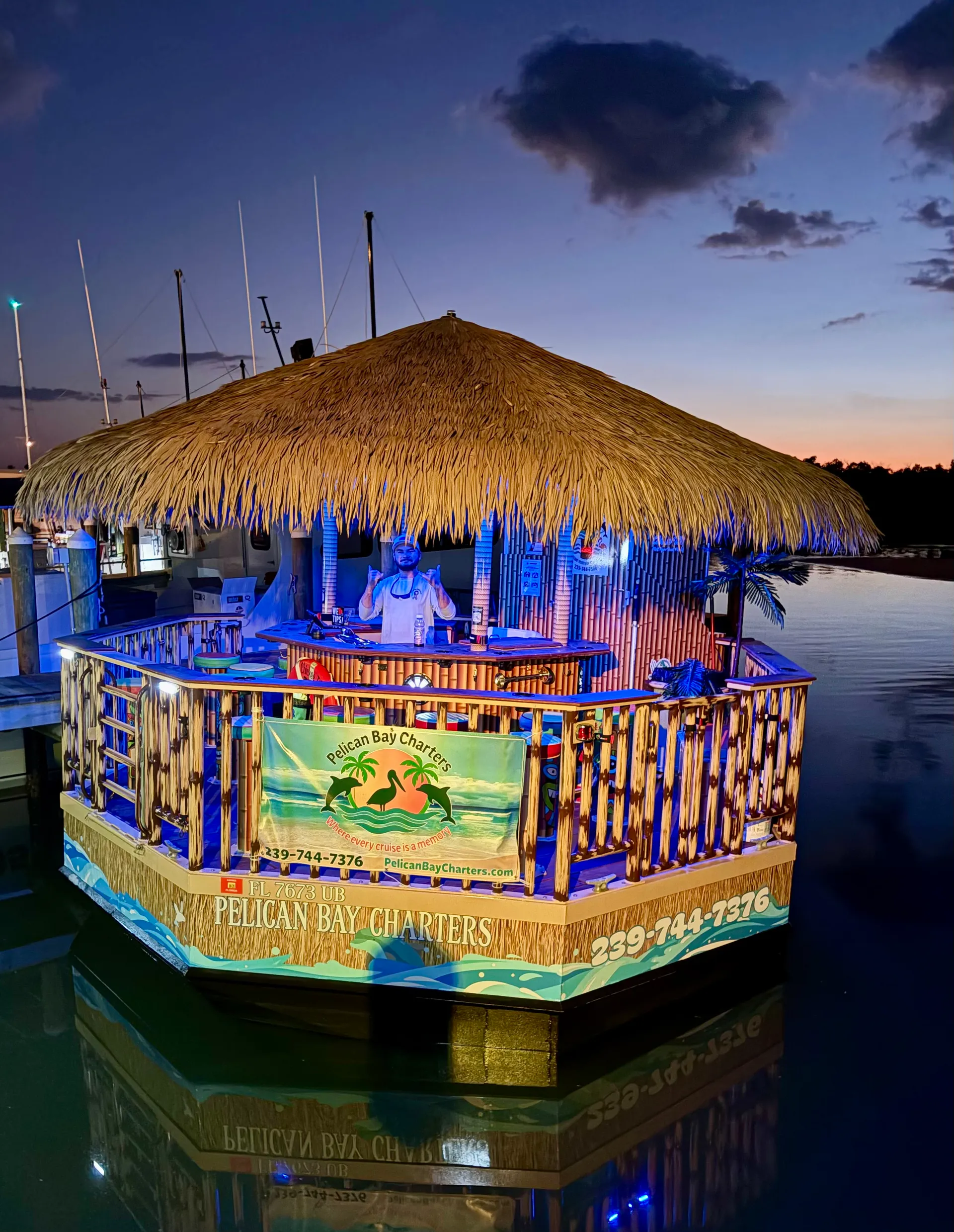 Sip, Sail & Celebrate: The Fort Myers Beach Tiki Boat That's Actually Just Yours