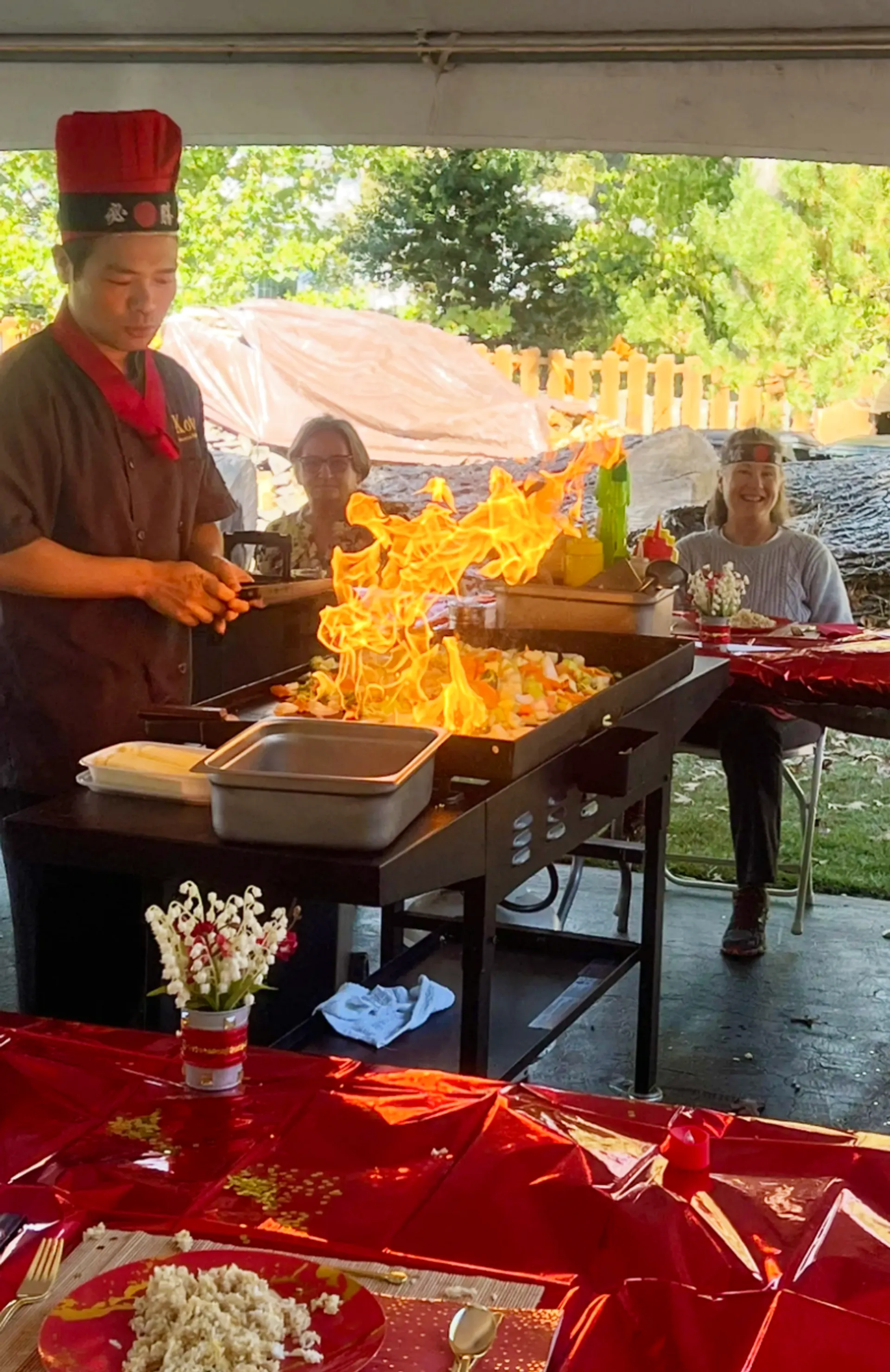 A Center City Sushi Spot Brings Its Fire Show to Your Backyard Instead