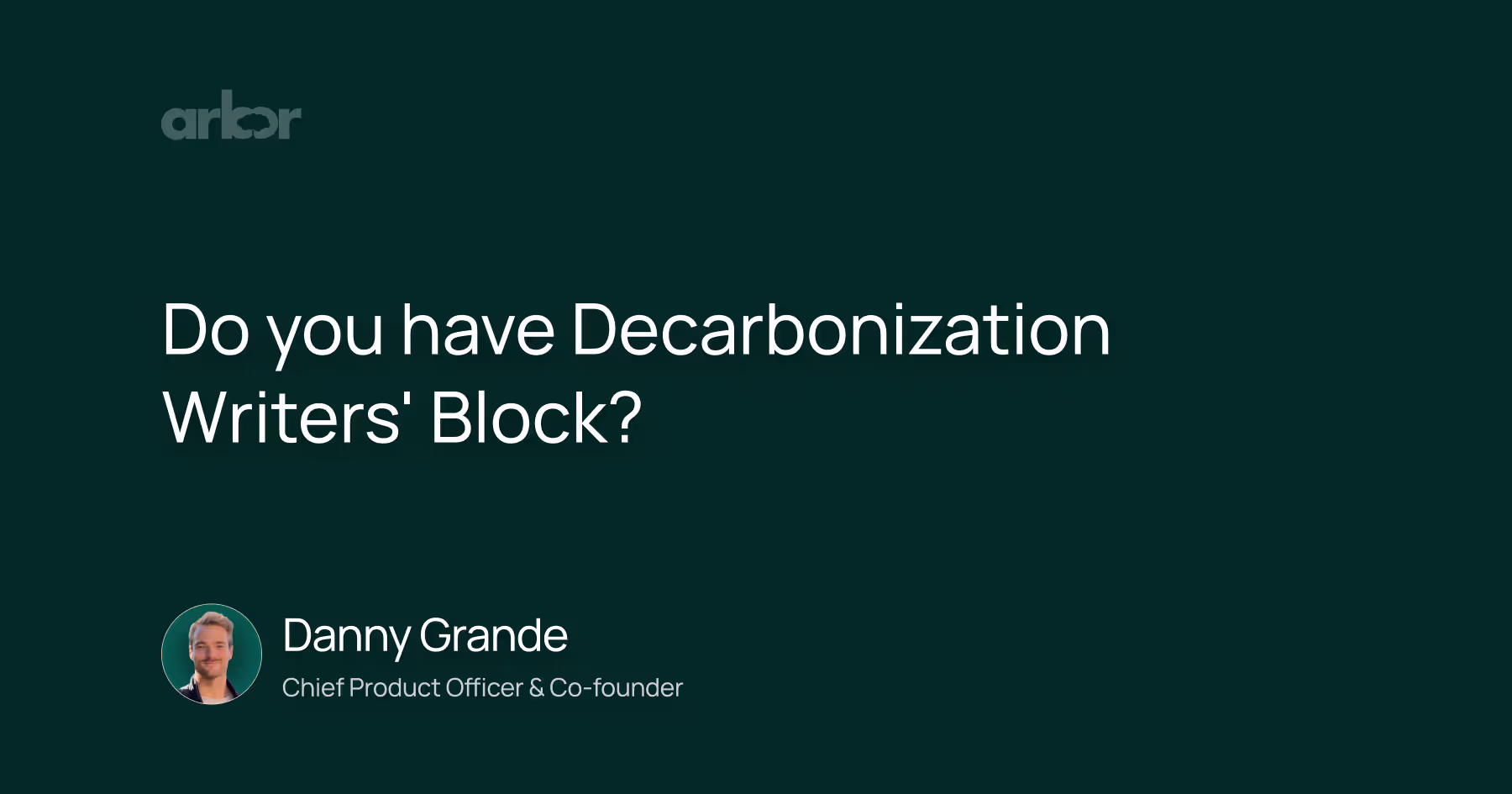 Join Danny in uncovering the common hurdles in decarbonization to better understand and embrace your sustainability journey.
