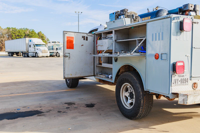 mobile truck waiting for a job