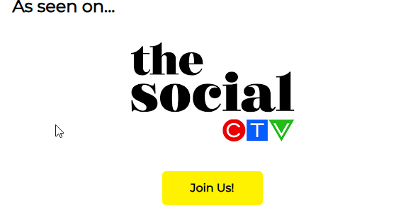 Screenshot of The Social program on CTV