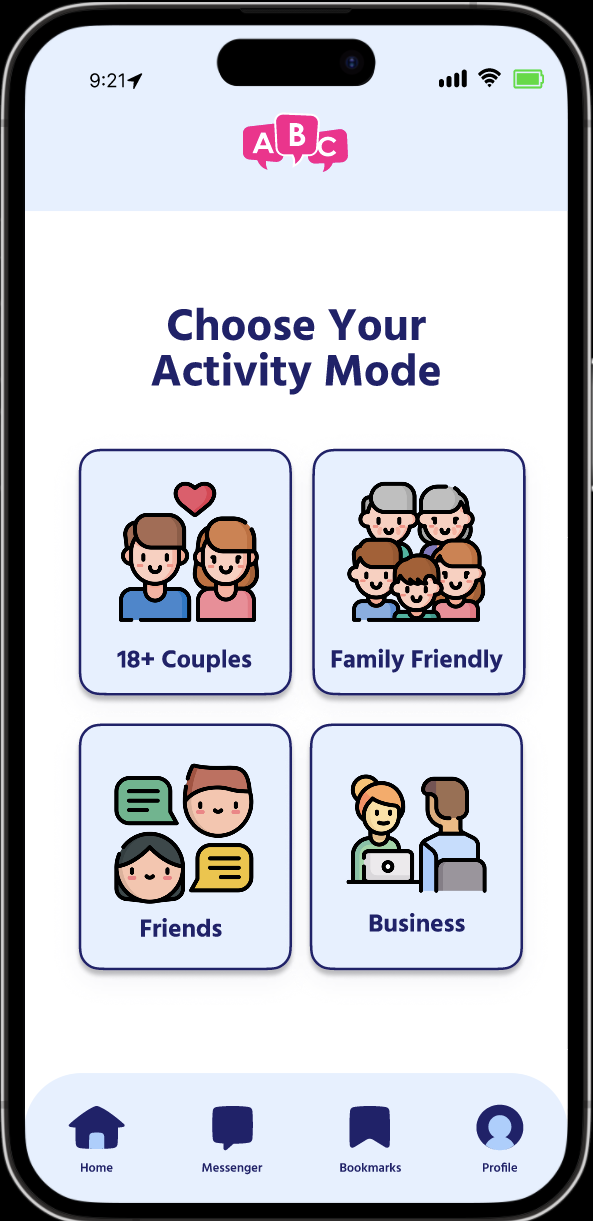 activity mode screen