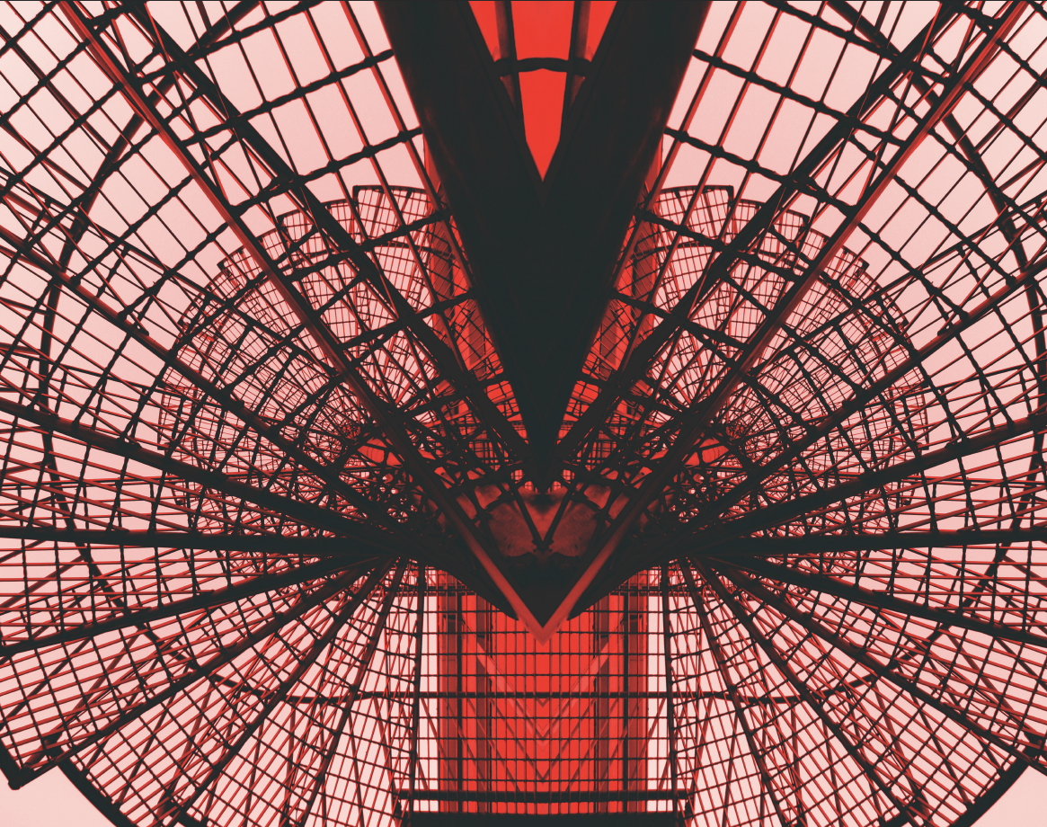 abstract view of a building's windows