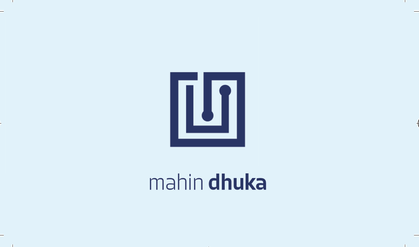 front of business card