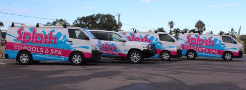 Happy family in a spa pool