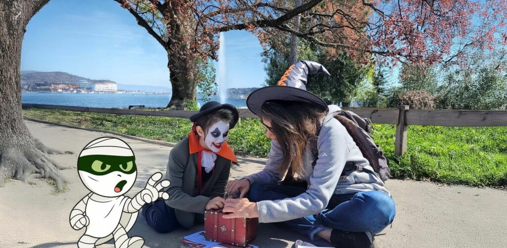 chasse aux bonbons au jardin anglais gneève