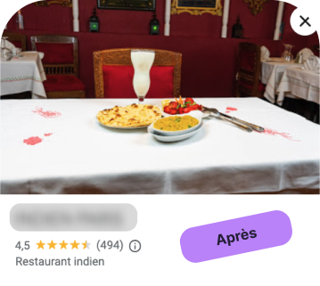 Image illustrant la fiche Google My Business avant après 