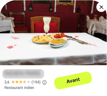 Image illustrant la fiche Google My Business avant après 