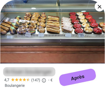 Image illustrant la fiche Google My Business avant après 