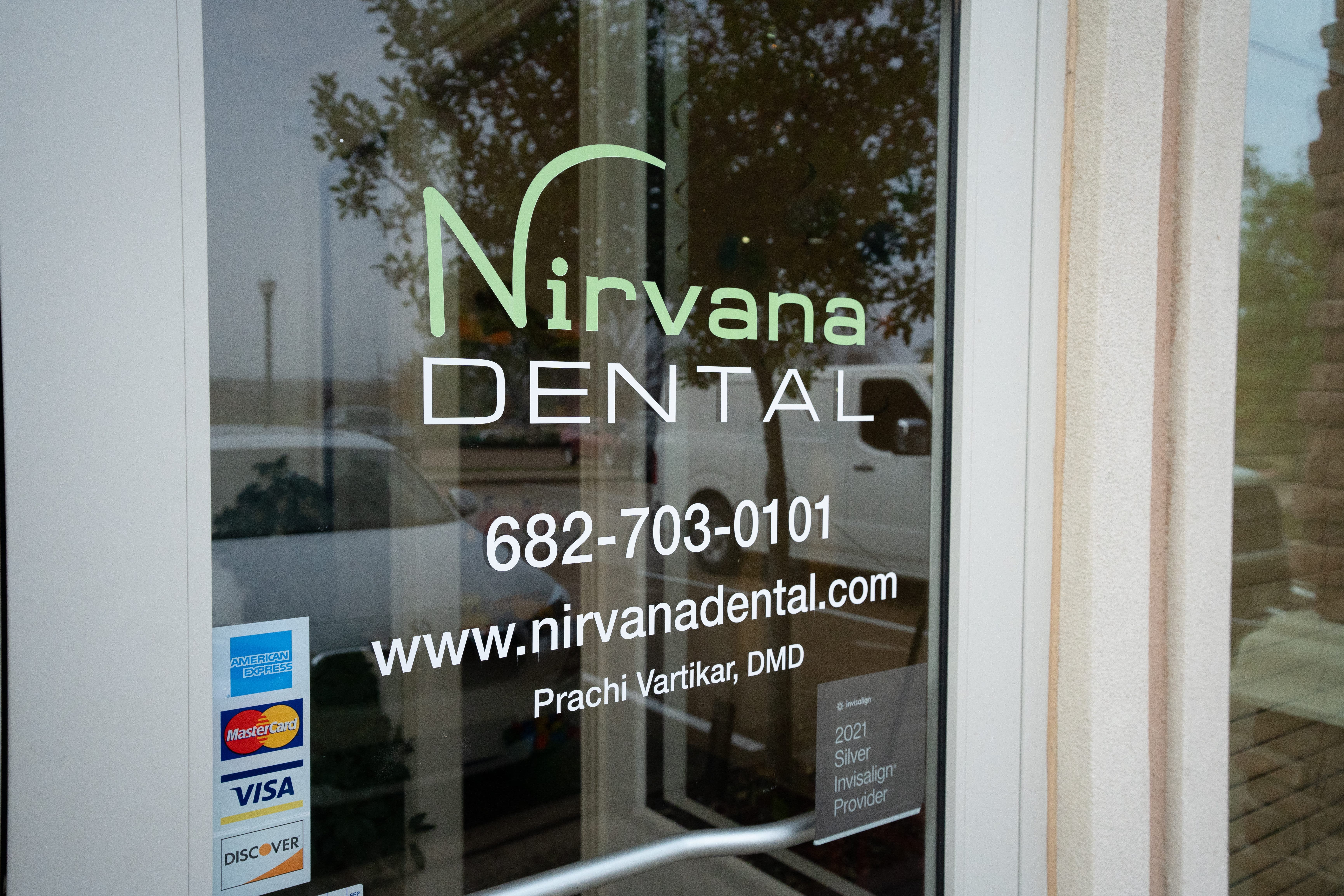 The front door to the Nirvana Dental office