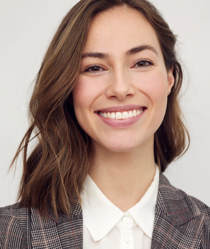 cute brown hair woman with beautiful skin