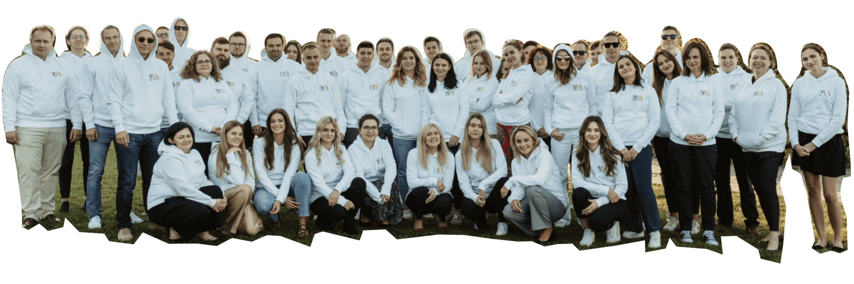 The Ivenium Marketing team — B2B marketing automation, RevOps, and MarTech specialists — photographed together outdoors.