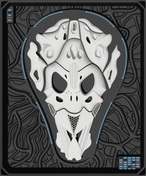 Open source 3D printablme wall sculpture by V-XL 