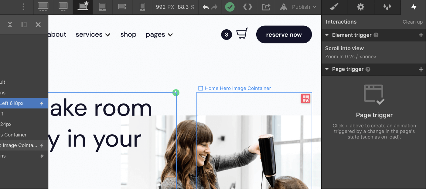 Animations - Salon X Webflow Template