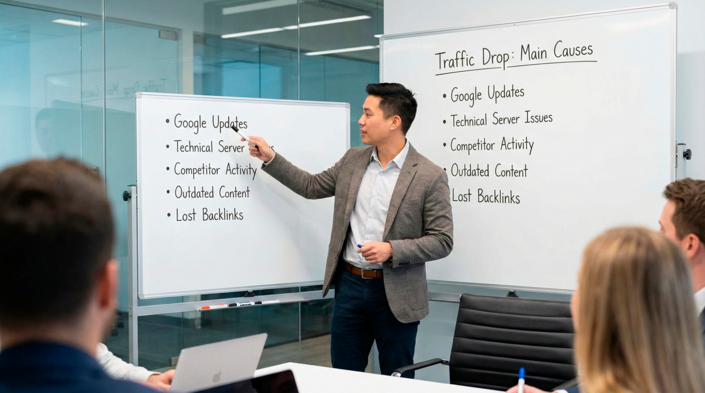 Why Is My Website Traffic Dropping? Main Causes & Fixes