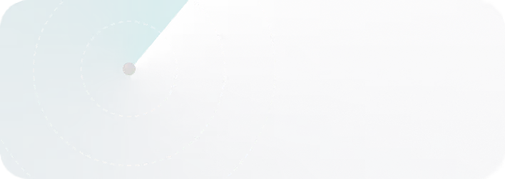 Concentric dashed circles radiating from a white dot on a gradient background from teal to dark blue.