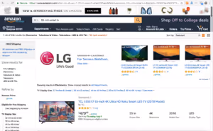 Amazon product list page