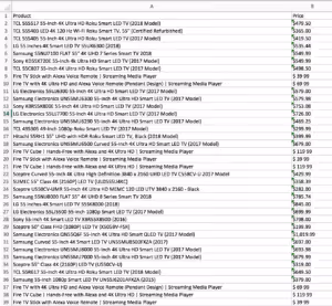 Data to Excel