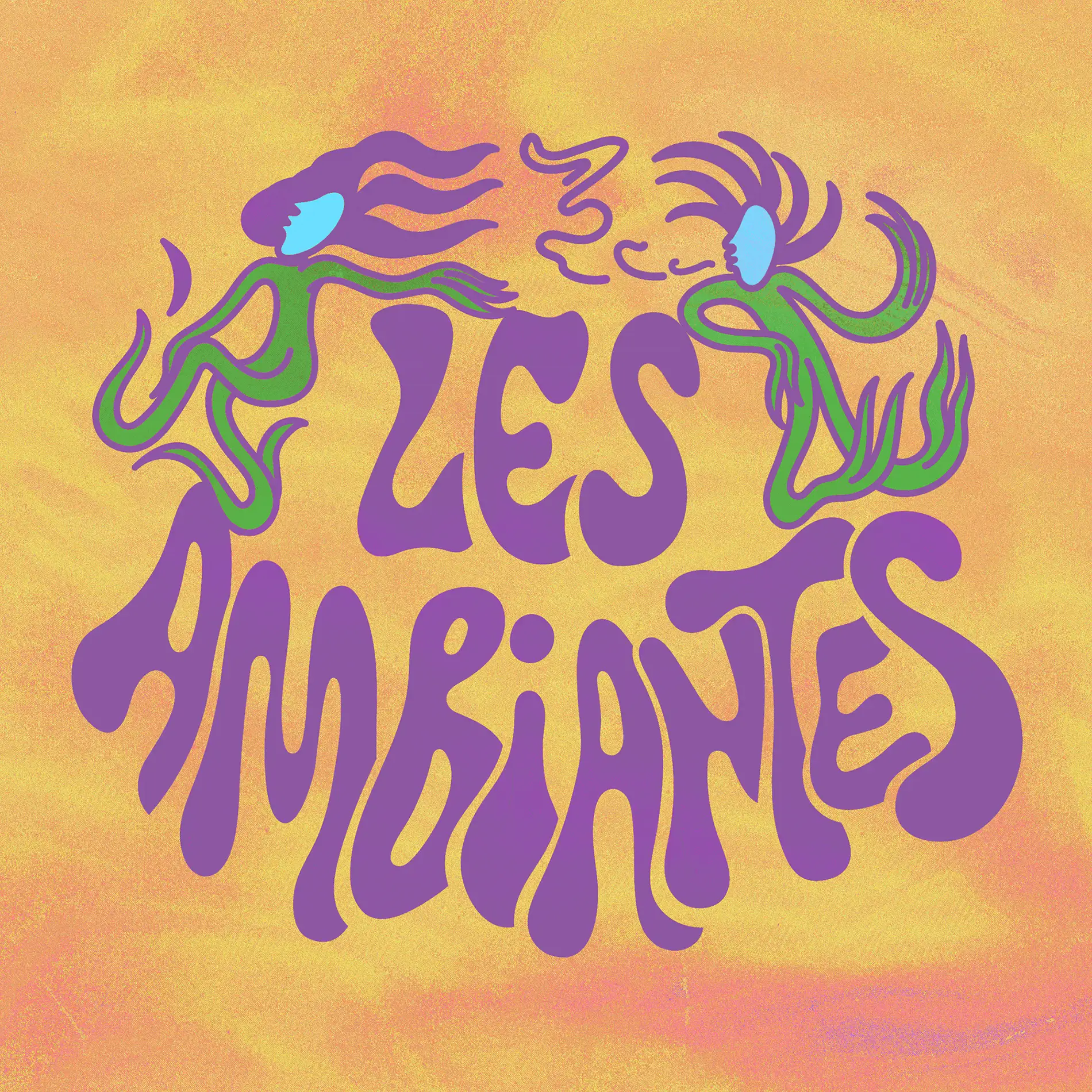 Logotype and identity for Les Ambiantes, a music collective based in Marseille [FR] which focuses on hybrid experiences between ambient, relaxing music, and performance. Day and night versions.