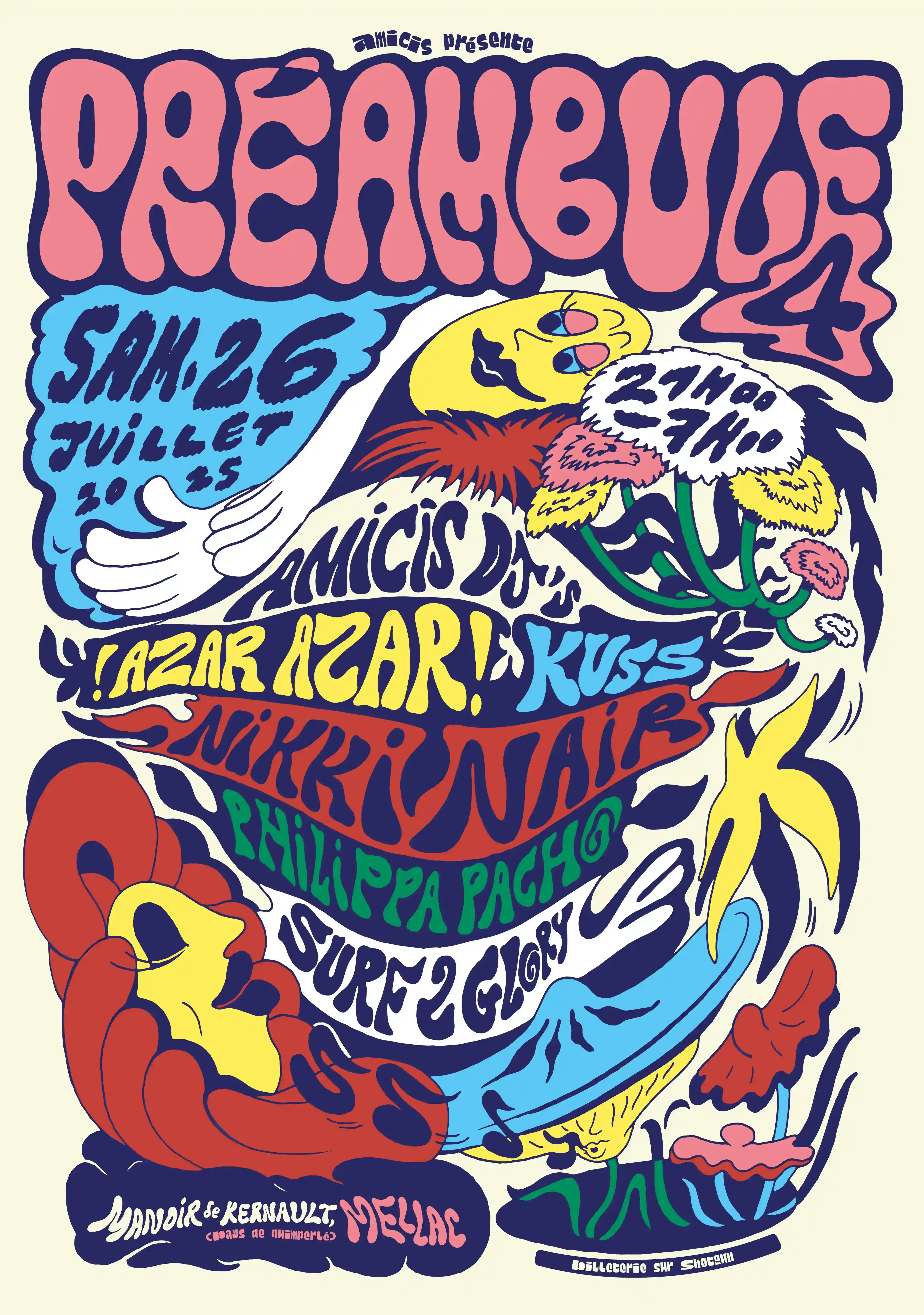 Poster for the 4th edition of "Préambule" event, organized by Amicis association, 2025.