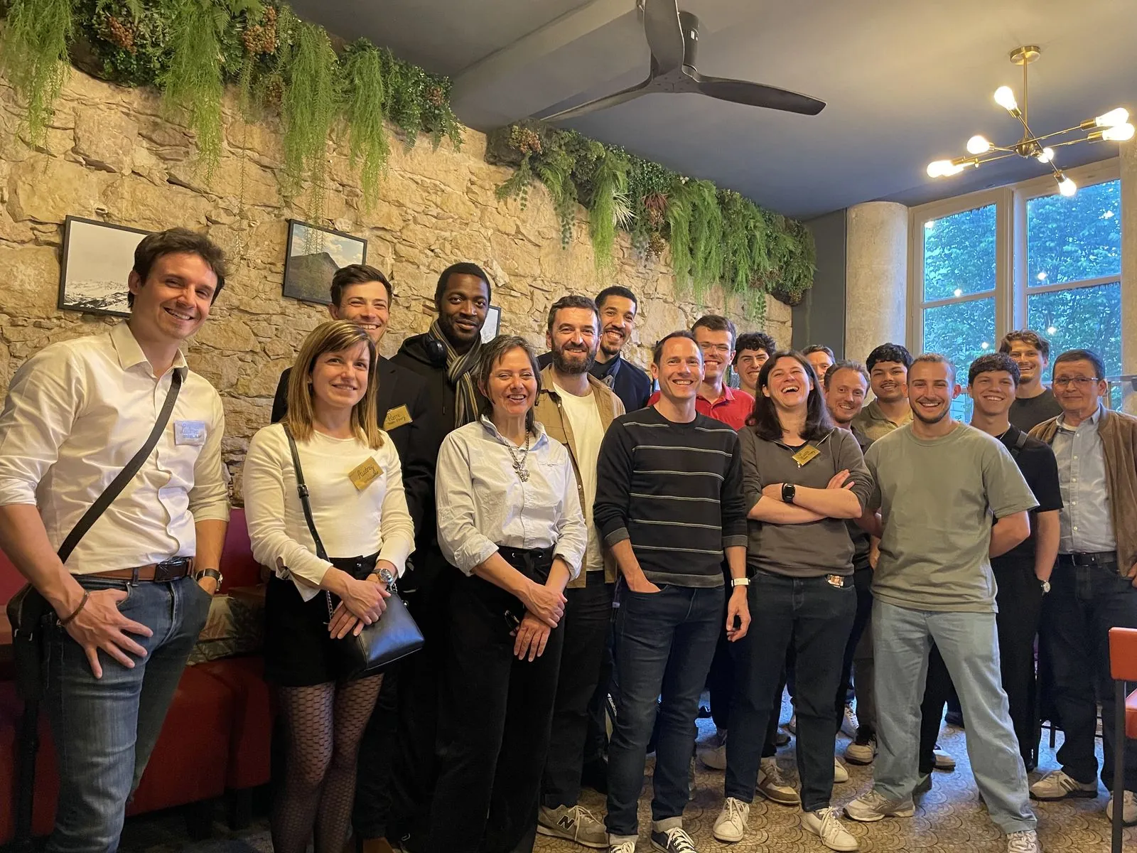 Members gathered at an evening in Lyon