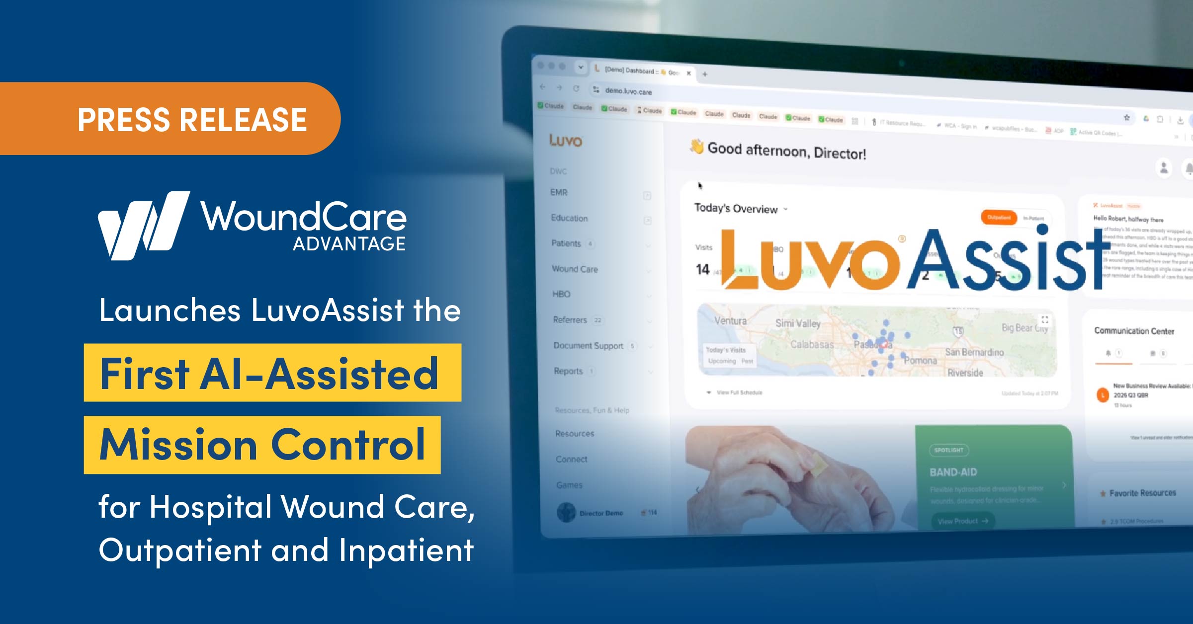 Wound Care Advantage Launches Luvo Assist, the First AI-Assisted Mission Control for Hospital Wound Care, Outpatient and Inpatient