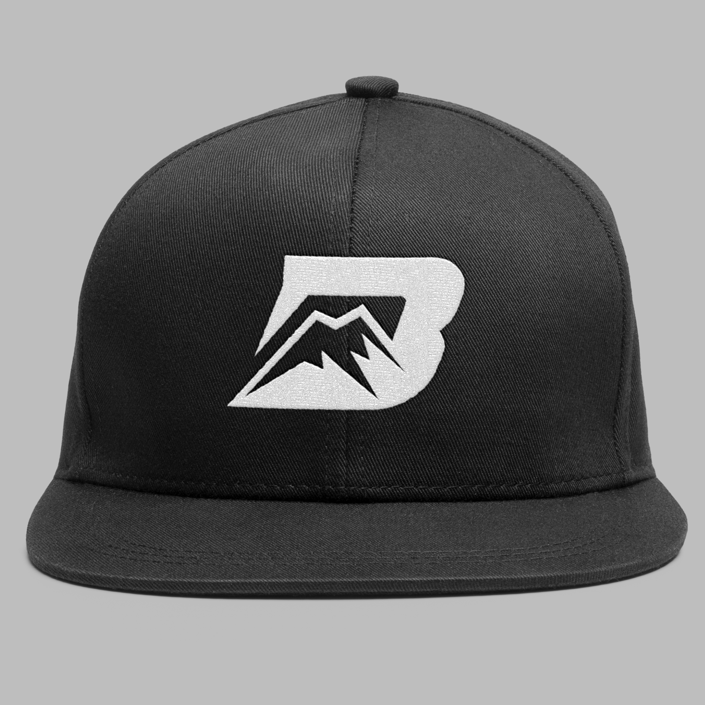 A black or gray hat featuring the white Bespoke Mountain Bikes logomark-only logo