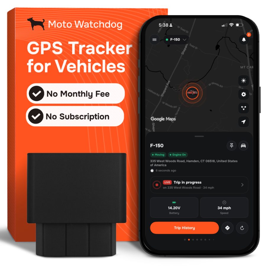 Moto Watchdog OBD plug-and-play GPS tracker