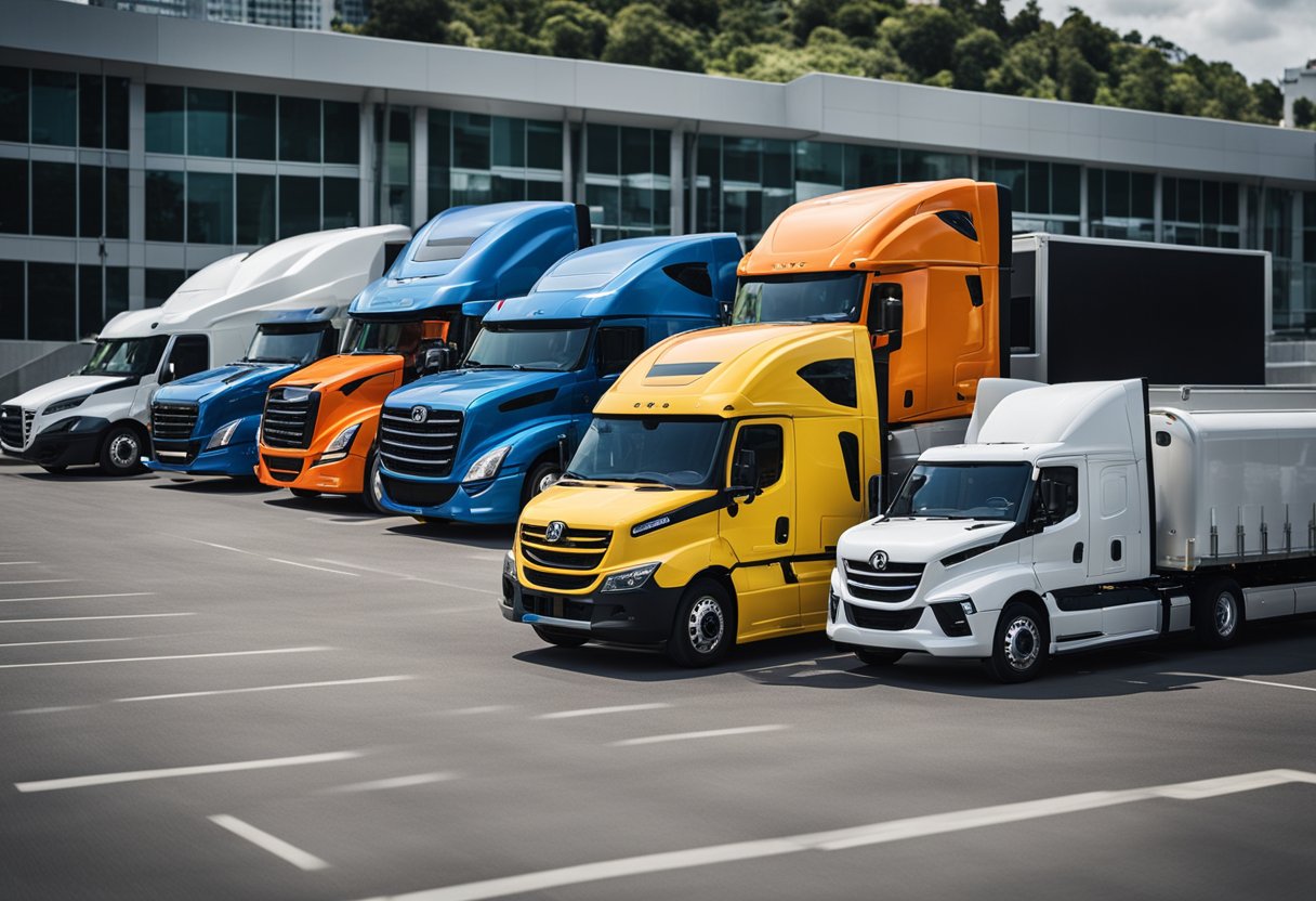A fleet of vehicles equipped with specialized management software, showcasing industry innovations