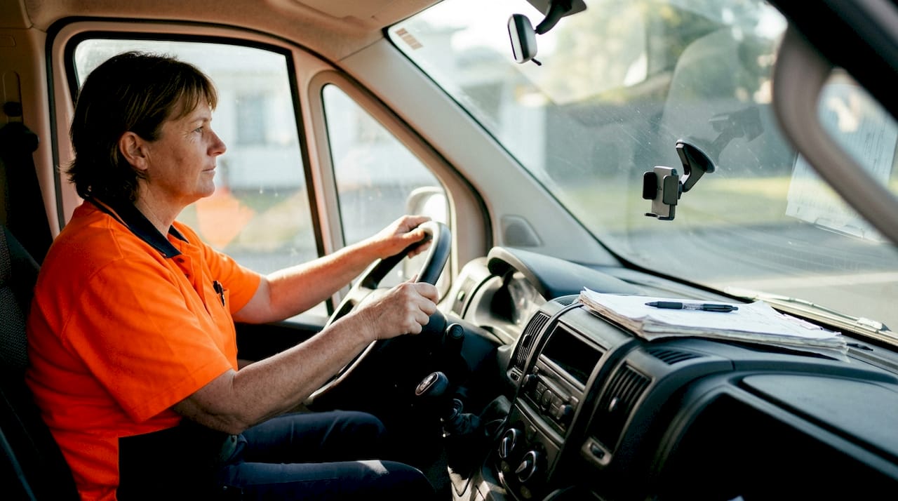 OBD GPS tracker installed in fleet vehicle dashboard