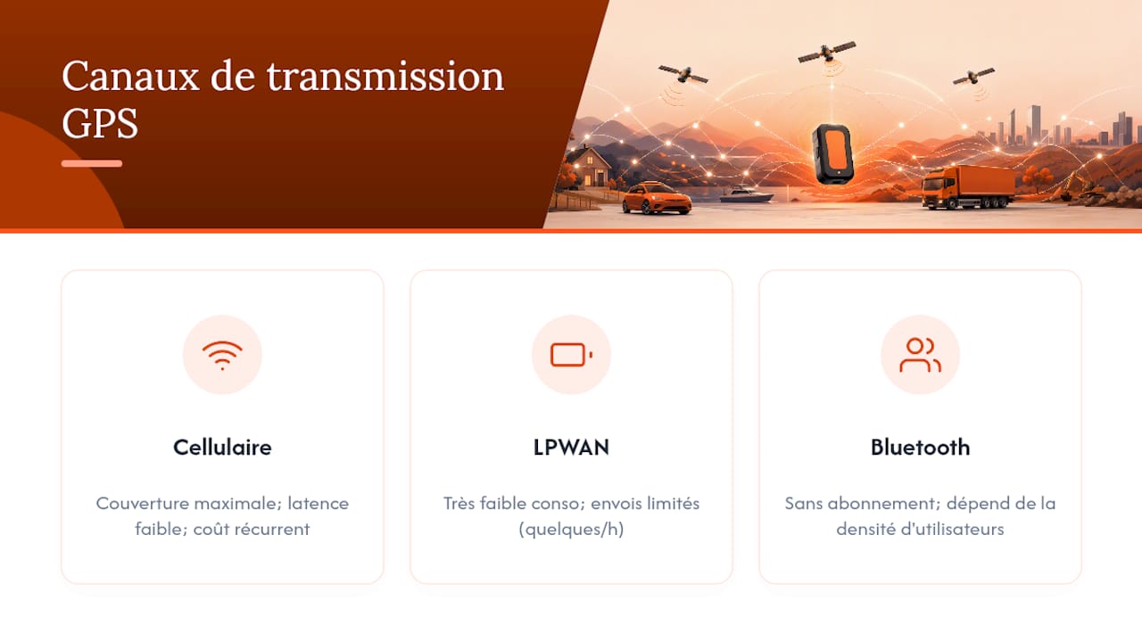 Tour d’horizon des principales technologies pour transmettre des données GPS : réseaux cellulaires, LPWAN et Bluetooth. Quels sont les atouts et limites de chaque solution ?