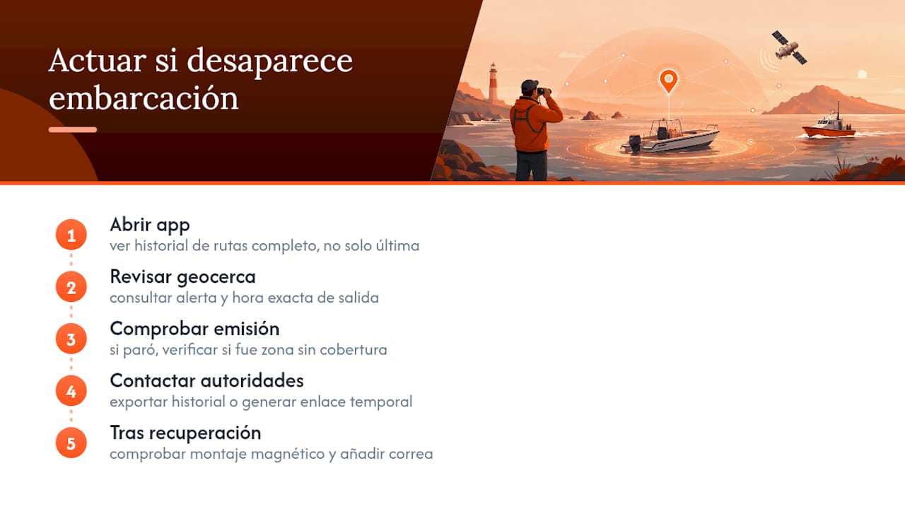 Pasos para encontrar una embarcación desaparecida